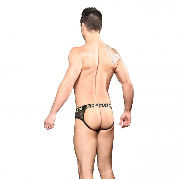  Jock Metallic Blast Mesh Frame w/ Almost Naked - ANDREW CHRISTIAN 92201-BLKCP 