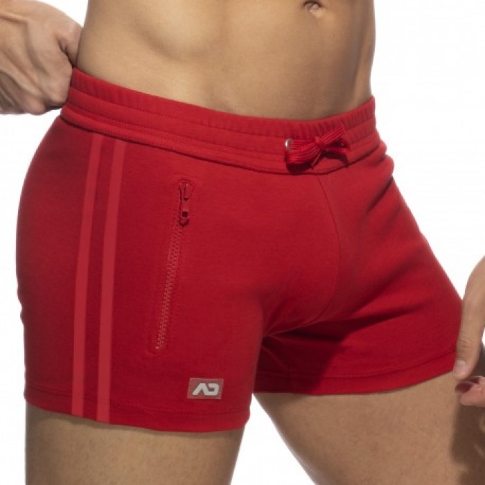  Zip pocket sports short - rouge - ADDICTED AD1002-C06 