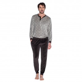  Pyjama Punto velours estampillé - gris - GUASCH GP260-661 