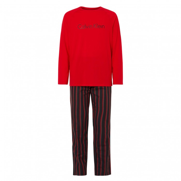 Ensemble de pyjama long Modern Structure - rouge - CALVIN KLEIN NM1590E-WHP