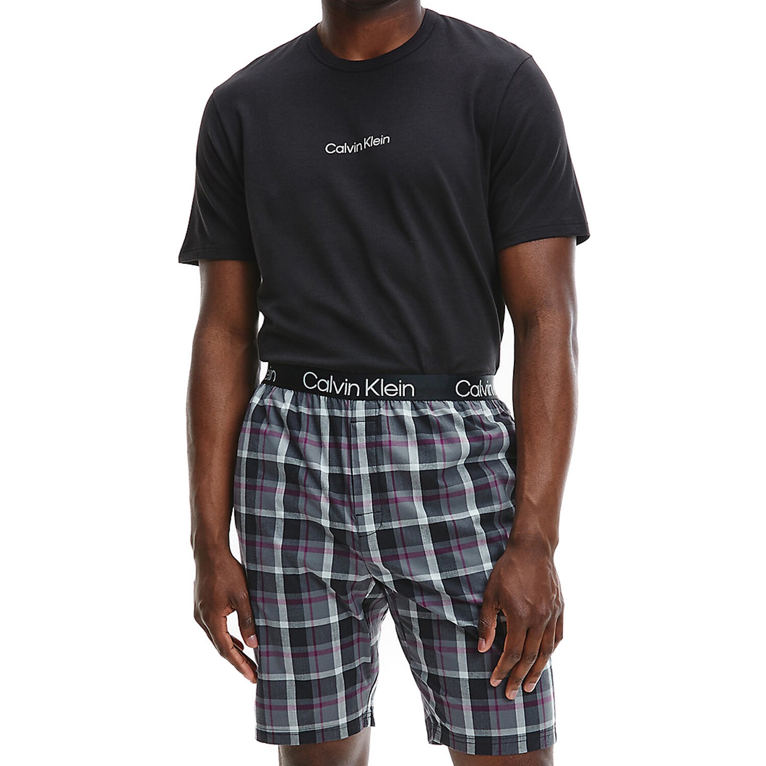 Schlafanzug Set Kurzer - Shorts schwarz Structure : Pyjama Modern