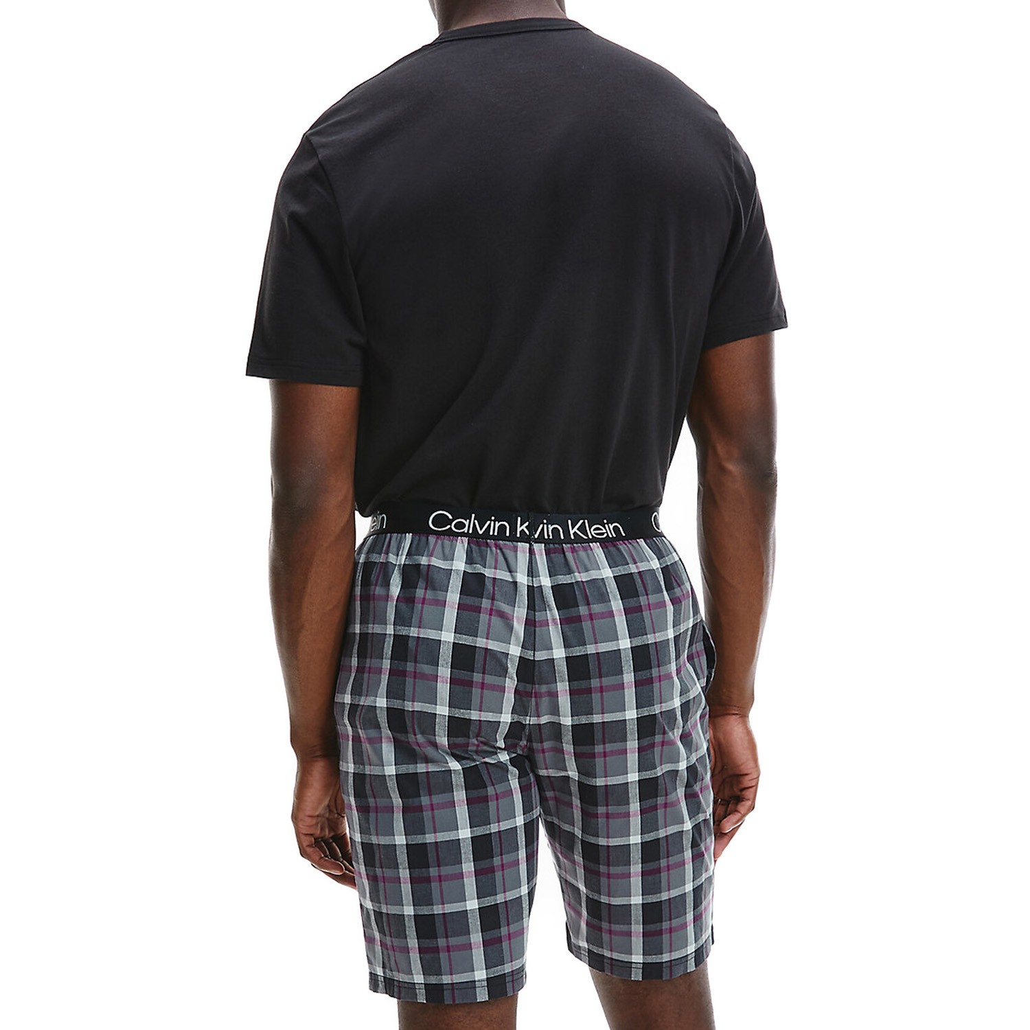 Shorts Pyjama Set Modern Structure - schwarz : Kurzer Schlafanzug