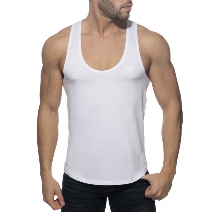  Débardeur U-neck Cotton - blanc - ADDICTED AD997-C01 