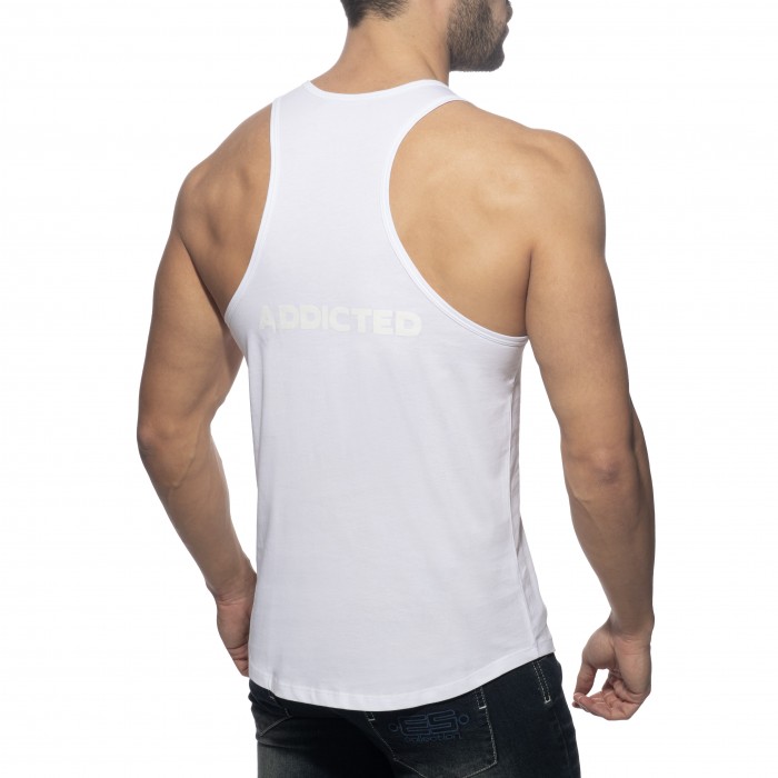  Débardeur U-neck Cotton - blanc - ADDICTED AD997-C01 