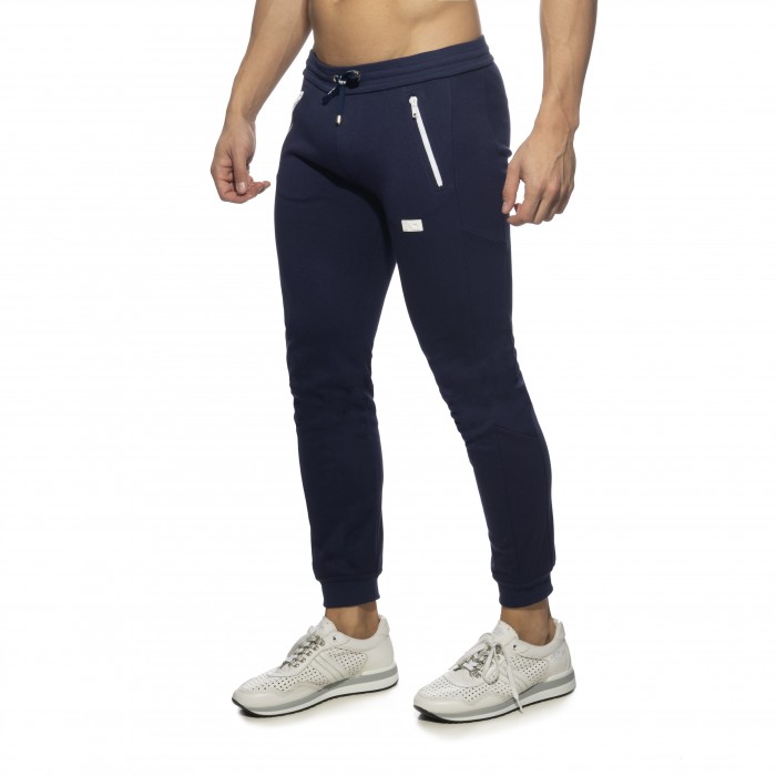  Double zip Jogging pants - navy - ADDICTED AD1012-C09 