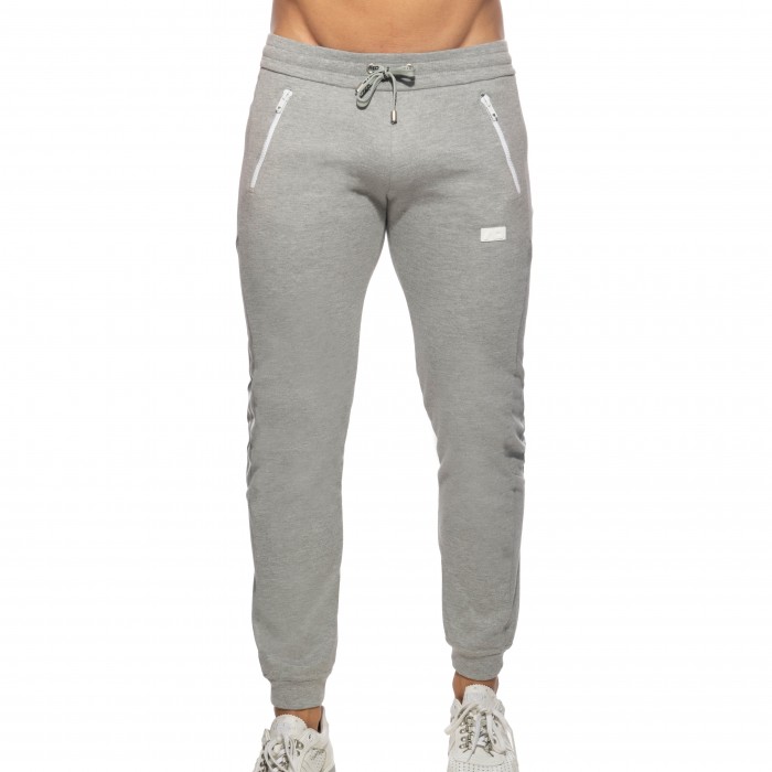  Double zip Jogging pants - gris - ADDICTED AD1012-C11 