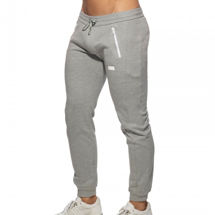  Double zip Jogging pants - gris - ADDICTED AD1012-C11 