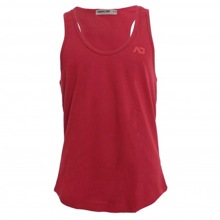 Tanktop mit U-Ausschnitt Baumwolle - rot