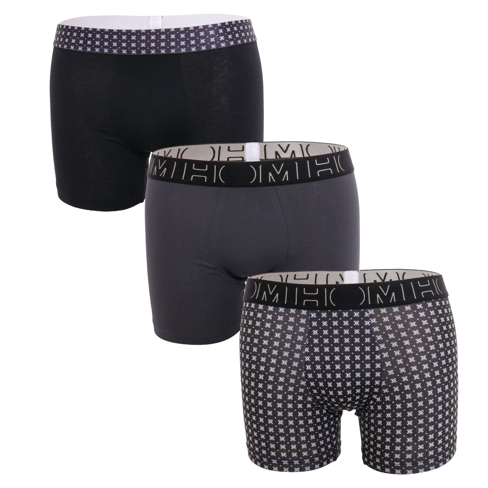 Lot de 3 boxers homme Training Athena Microfibre Noir-Noir-Noir