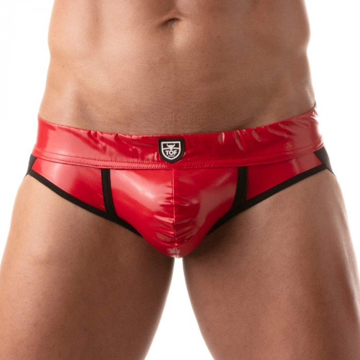  Jockstrap Vinyl - red - TOF PARIS TOF183R 