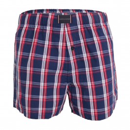  Lot de 2 caleçons en coton bio Tommy Hilfiger - bleu et écossais - TOMMY HILFIGER UM0UM02005-0S8 