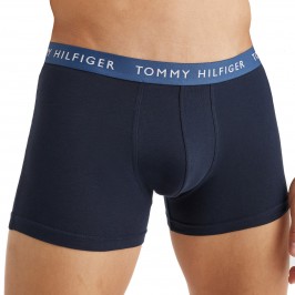  Lot de 3 boxers à bande de logo navy bleu et rouge - TOMMY HILFIGER UM0UM02324-0V4 