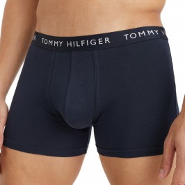  Lot de 3 boxers à bande de logo navy bleu et rouge - TOMMY HILFIGER UM0UM02324-0V4 