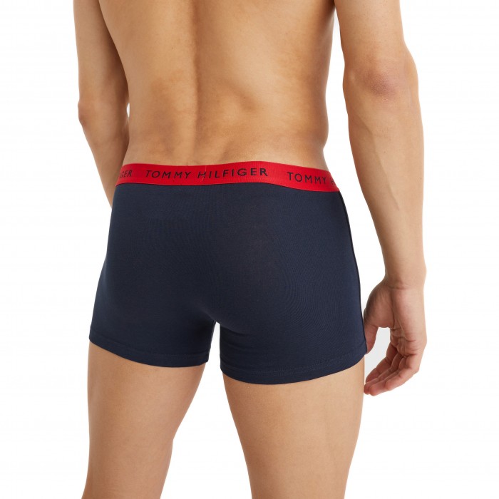  Lot de 3 boxers à bande de logo navy bleu et rouge - TOMMY HILFIGER UM0UM02324-0V4 