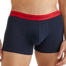  Lot de 3 boxers à bande de logo navy bleu et rouge - TOMMY HILFIGER UM0UM02324-0V4 