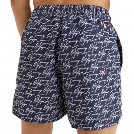  Short de bain mi-long à logo signature avec cordon de serrage - bleu marine foncé - TOMMY HILFIGER UM0UM02479-0G8 