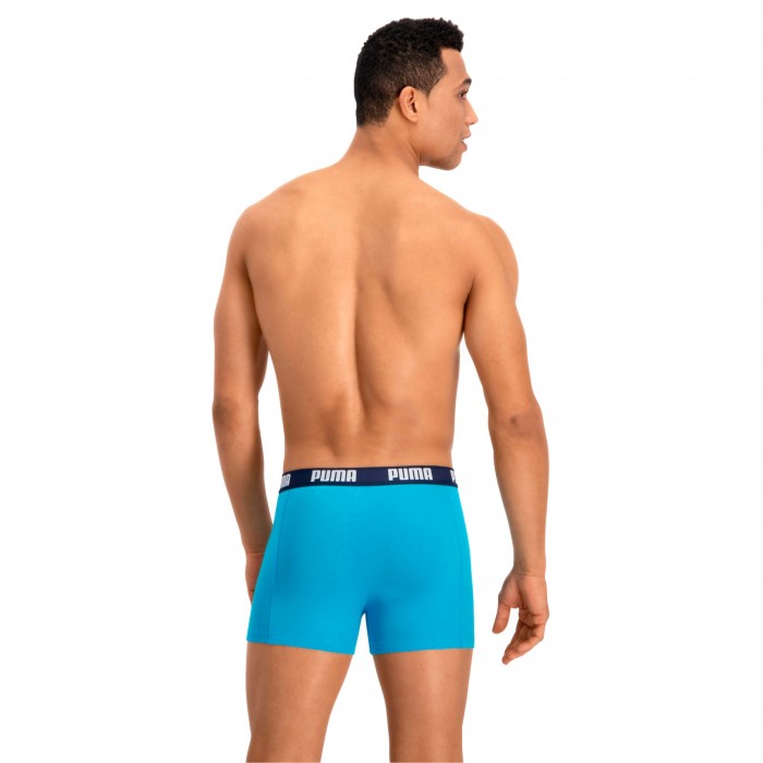  Boxer Basic - turquoise et bleu (Lot de 2) - PUMA 521015001-796 