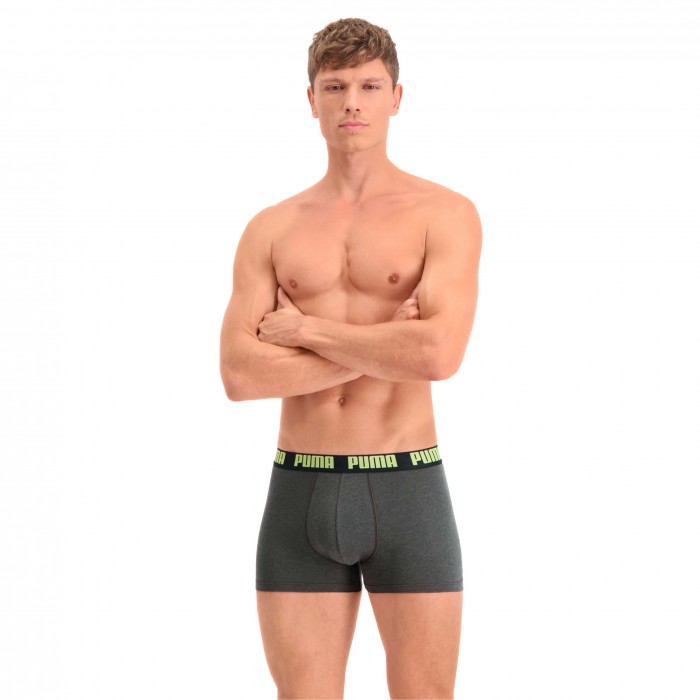  Boxer Basic - gris et noir (Lot de 2) - PUMA 521015001-019 