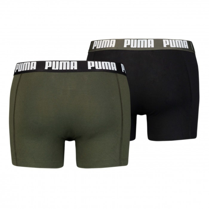 Boxer Basic - kaki et noir (Lot de 2) - PUMA 521015001-031