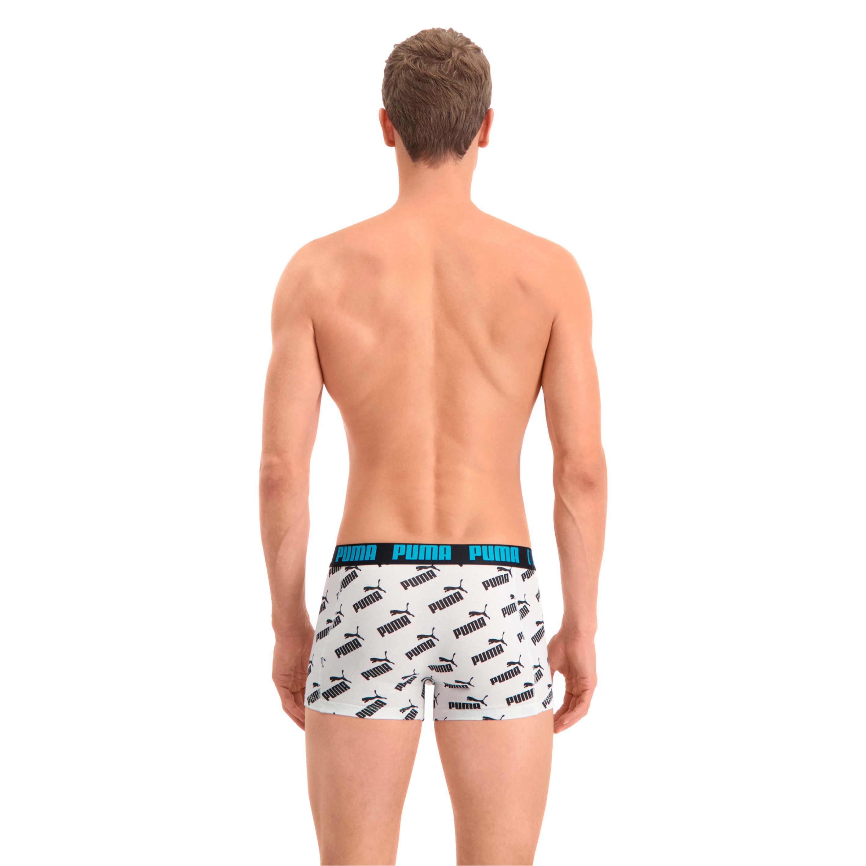 Set mit 2 Boxershorts All-Over-Print Logo - weiß und blau : Packs