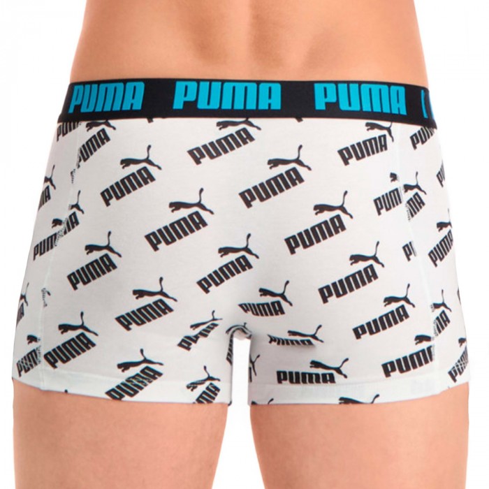  Lot de 2 boxers All-Over-Print Logo - blanc et bleu - PUMA 100001512-006 