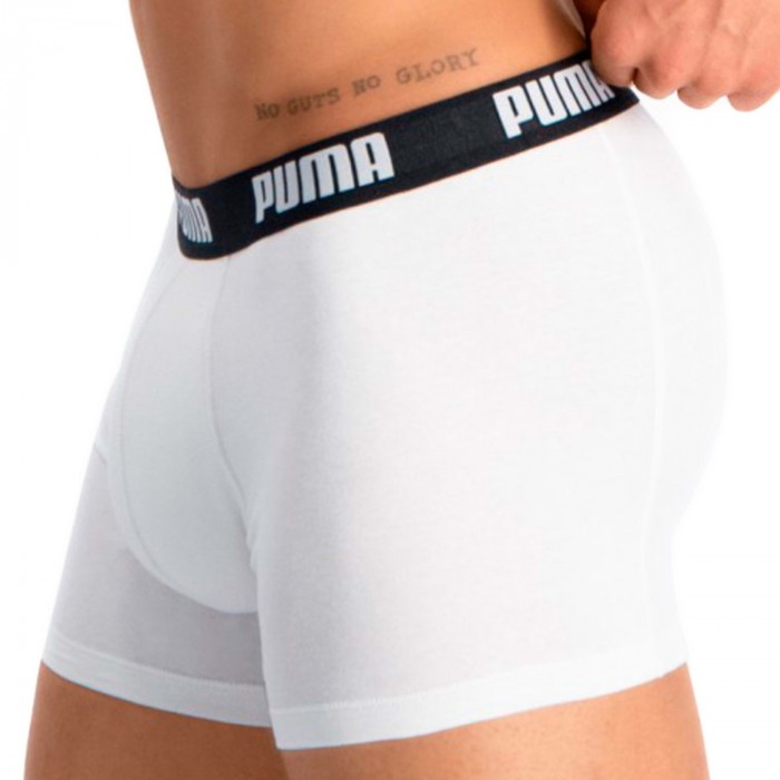  Basic Boxer Shorts 2 Pack - white and black - PUMA 521015001-301 