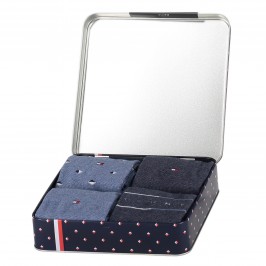  Coffret cadeau de 4 paires de chaussettes - jeans bleu - TOMMY HILFIGER 701218308-003 