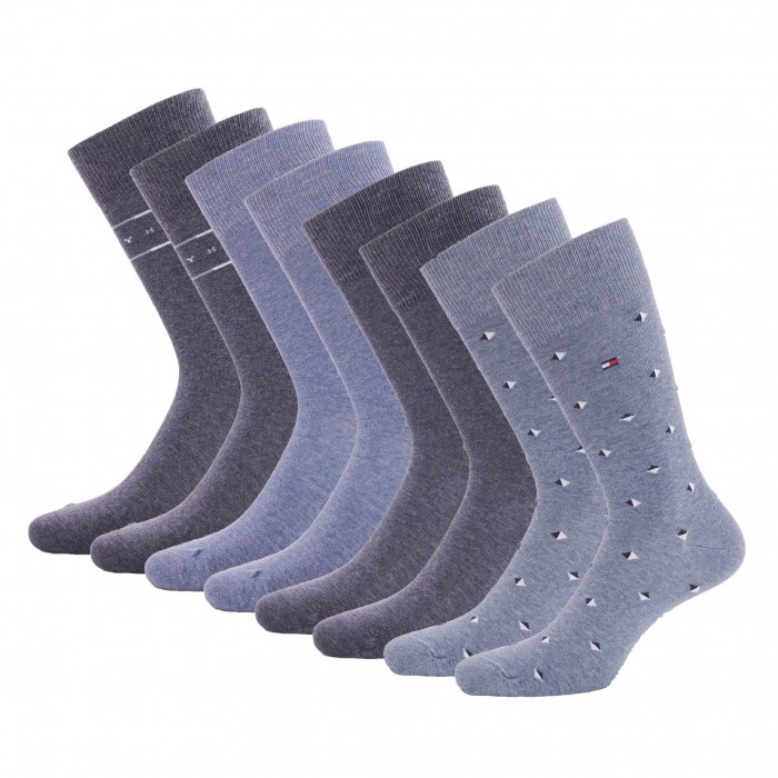  Coffret cadeau de 4 paires de chaussettes - jeans - TOMMY HILFIGER 701218308-003 