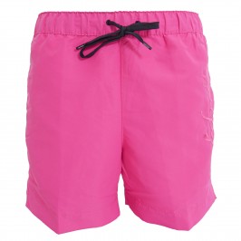 Short de bain mi-long à logo signature - rose - TOMMY HILFIGER UM0UM02299-TO8