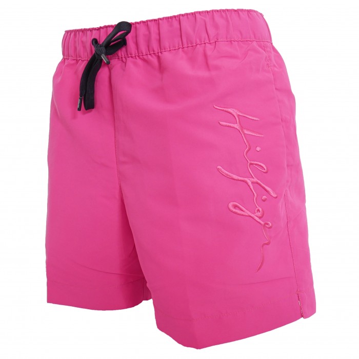  Short de bain mi-long à logo signature - rose - TOMMY HILFIGER UM0UM02299-TO8 