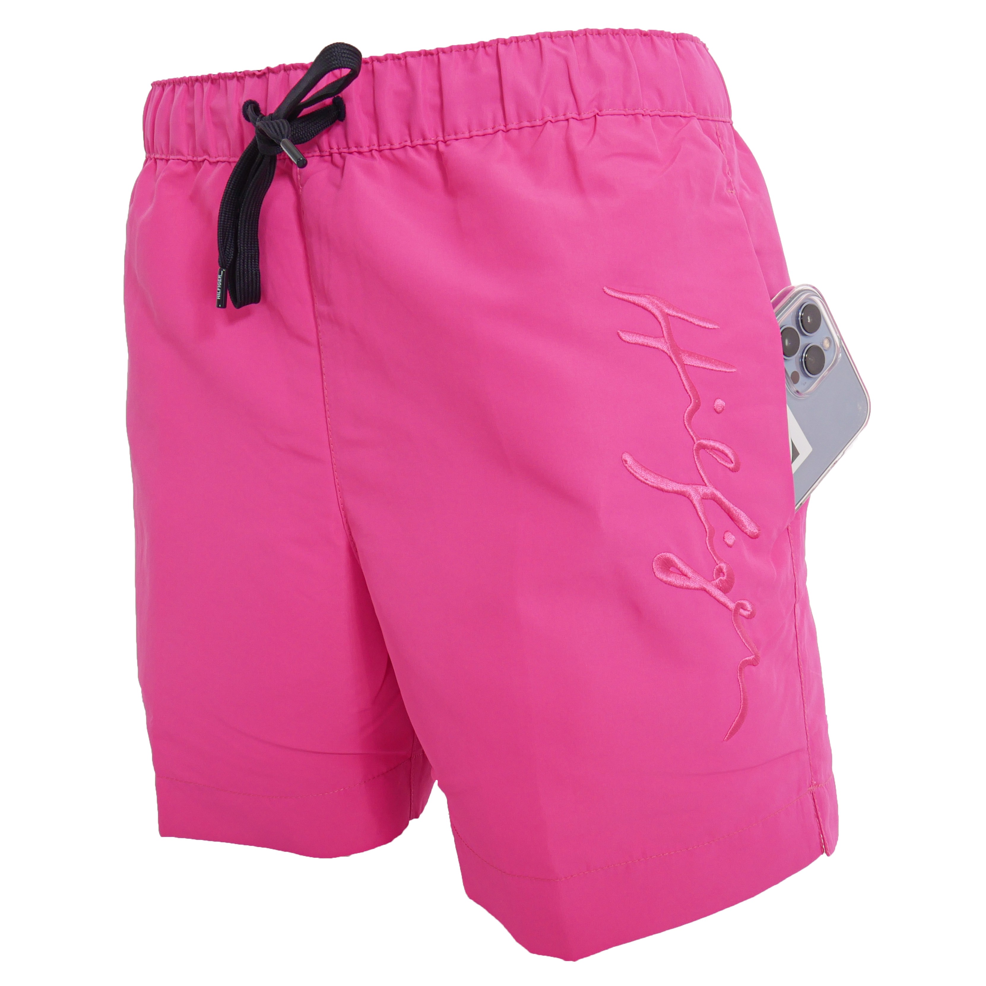 Mid-length swim shorts Tommy with logo - pink