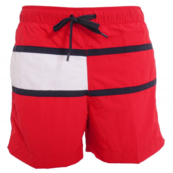  Short de bain mi-long colour block - rouge - TOMMY HILFIGER UM0UM02055-XLG 