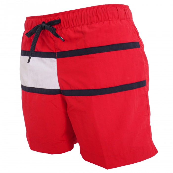  Short de bain mi-long colour block - rouge - TOMMY HILFIGER UM0UM02055-XLG 