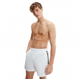  Medium Drawstring-Nos - white swim shorts - CALVIN KLEIN KM0KM00741-YCD 