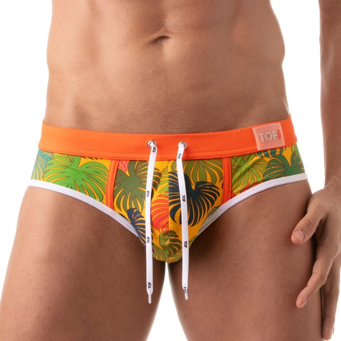  Floral Swim Brief - yellow - TOF PARIS TOF191J 