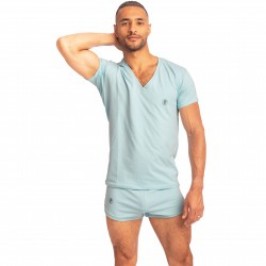  Hypnos Ice Blue - T-shirt Col V - L'HOMME INVISIBLE MY61-HYP-021 