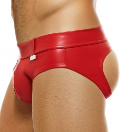  Bottomless brief Leather Legacy - rojo - MODUS VIVENDI 11113-RED 