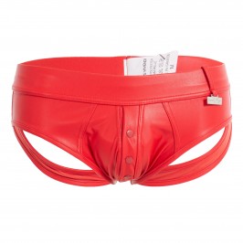 Bottomless brief Leather Legacy - rojo - MODUS VIVENDI 11113-RED