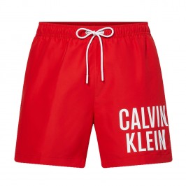 Medium Badeshorts mit Tunnelzug Intense Power - rot - CALVIN KLEIN KM0KM00701-XNL