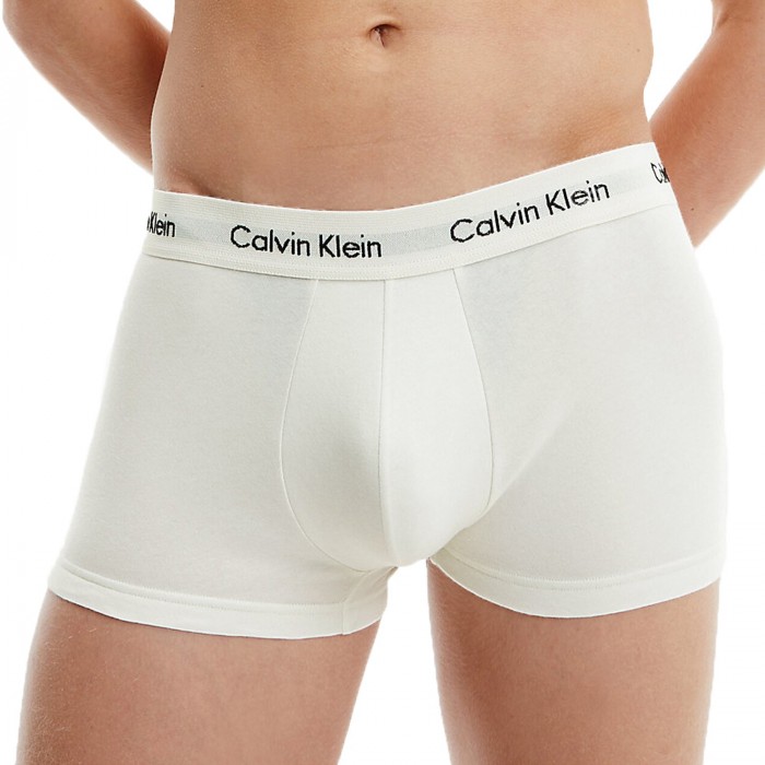  Lot de 3 boxers taille basse Cotton Stretch - bleu, noir et blanc - CALVIN KLEIN U2664G-1WC 