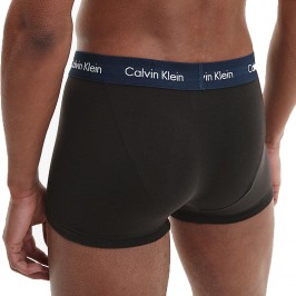  Set di 3 boxer a vita bassa Cotone Stretch - cintura blu, arancione e kaki - CALVIN KLEIN U2664G-1TU 