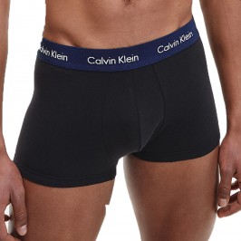  Set di 3 boxer a vita bassa Cotone Stretch - cintura blu, arancione e kaki - CALVIN KLEIN U2664G-1TU 