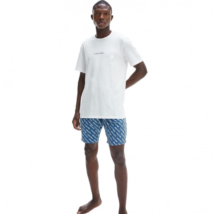  Shorts Pyjama Set Modern Structure - white - CALVIN KLEIN NM2177E-1MU 