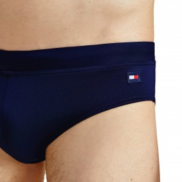  Bañador slip liso hecho de nailon reciclado Tommy - navy - TOMMY HILFIGER UM0UM02102-DW5 