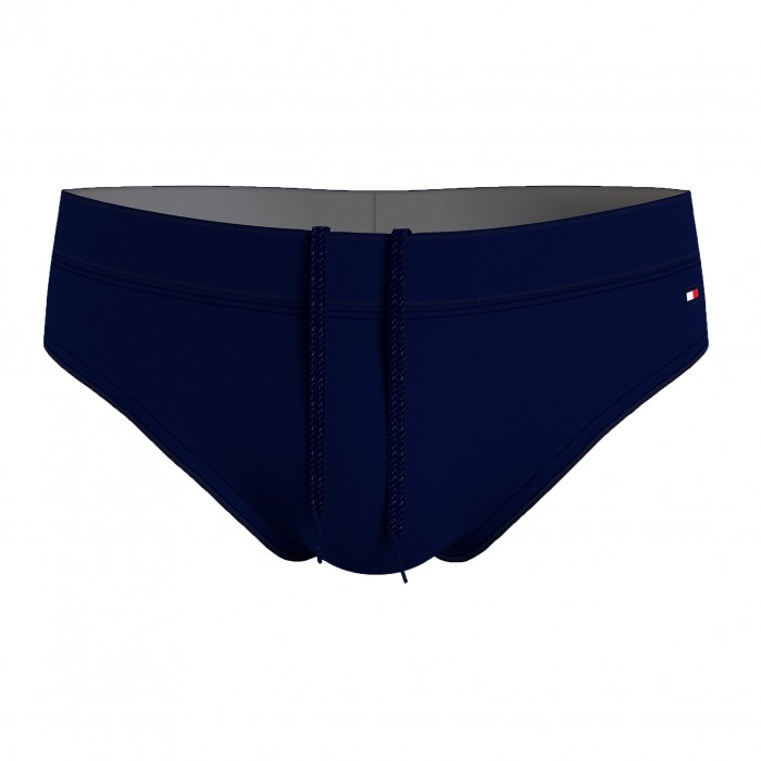  Slip de bain uni en nylon recyclé Tommy - bleu marine foncé - TOMMY HILFIGER UM0UM02102-DW5 