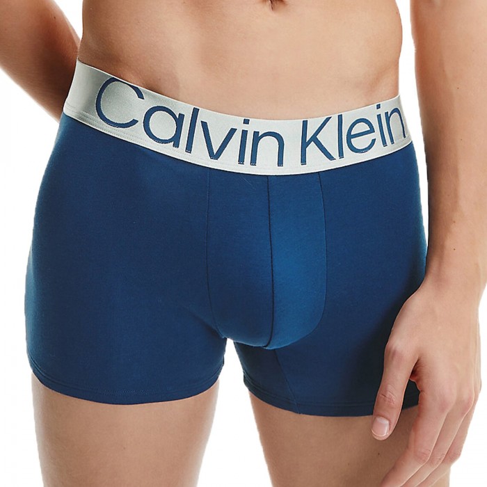  Boxer Calvin Klein Steel Cotton - gris rouge bleu (Lot de 3) - CALVIN KLEIN NB3130A-109 