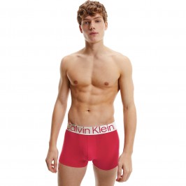  Boxer aderenti in confezione da 3 Steel Cotton - grigio, rosso e blu - CALVIN KLEIN NB3130A-109 