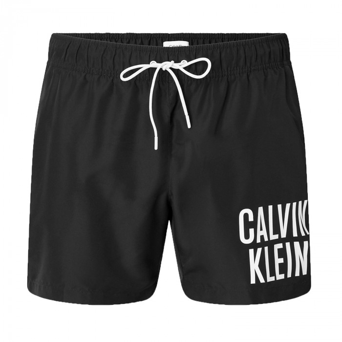  Medium Badeshorts mit Tunnelzug Intense Power - schwarz - CALVIN KLEIN KM0KM00701-BEH 