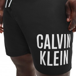  Short de bain mi-long avec cordon de serrage Intense Power  - noir - CALVIN KLEIN KM0KM00701-BEH 