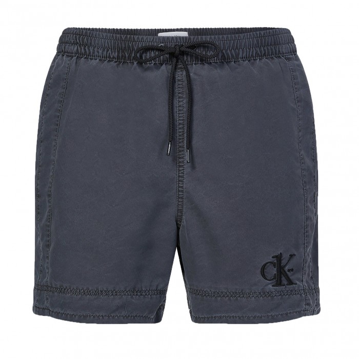 Medium Drawstring Swim Shorts Authentic - grey - CALVIN KLEIN KM0KM00742-BEH